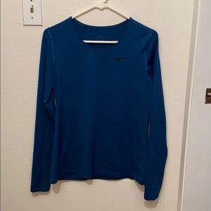 Nike teal dri-fit long sleeve. Size M.